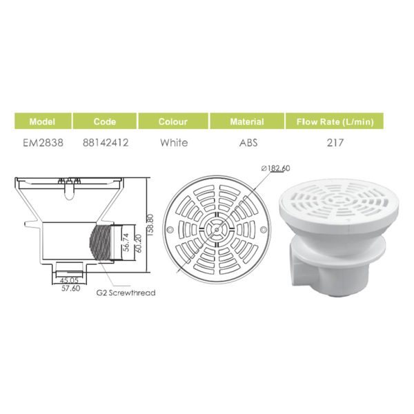 MAIN DRAIN CIRCULAR WITH COVER - PM 435 - Image 3